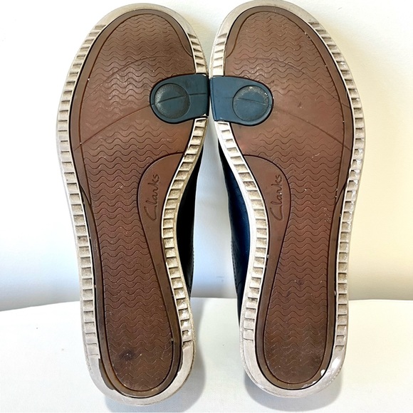 Clarks Men's Niven Life Oxford Navy Blue Leather Sneakers 12 - Picture 9 of 15